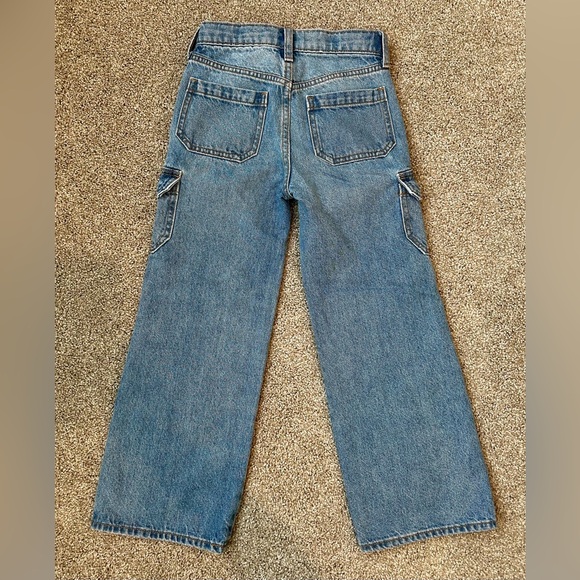 Girls Size 8 OLD NAVY Baggy Wide Leg Jeans - Picture 2 of 3